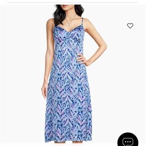 Lilly Pulitzer 14 Keana Satin Midi Slip Dress NWT$198